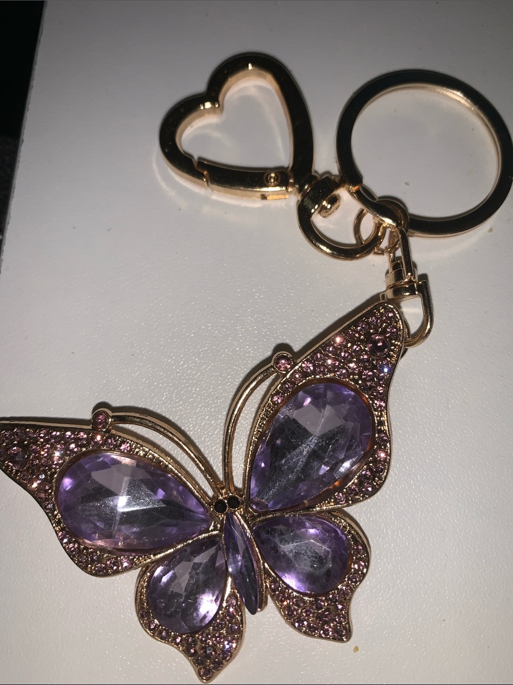 Crystal Butterfly purse/bag purse charm keychain